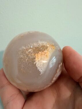 agate crystal sphere with druzy chakra healing